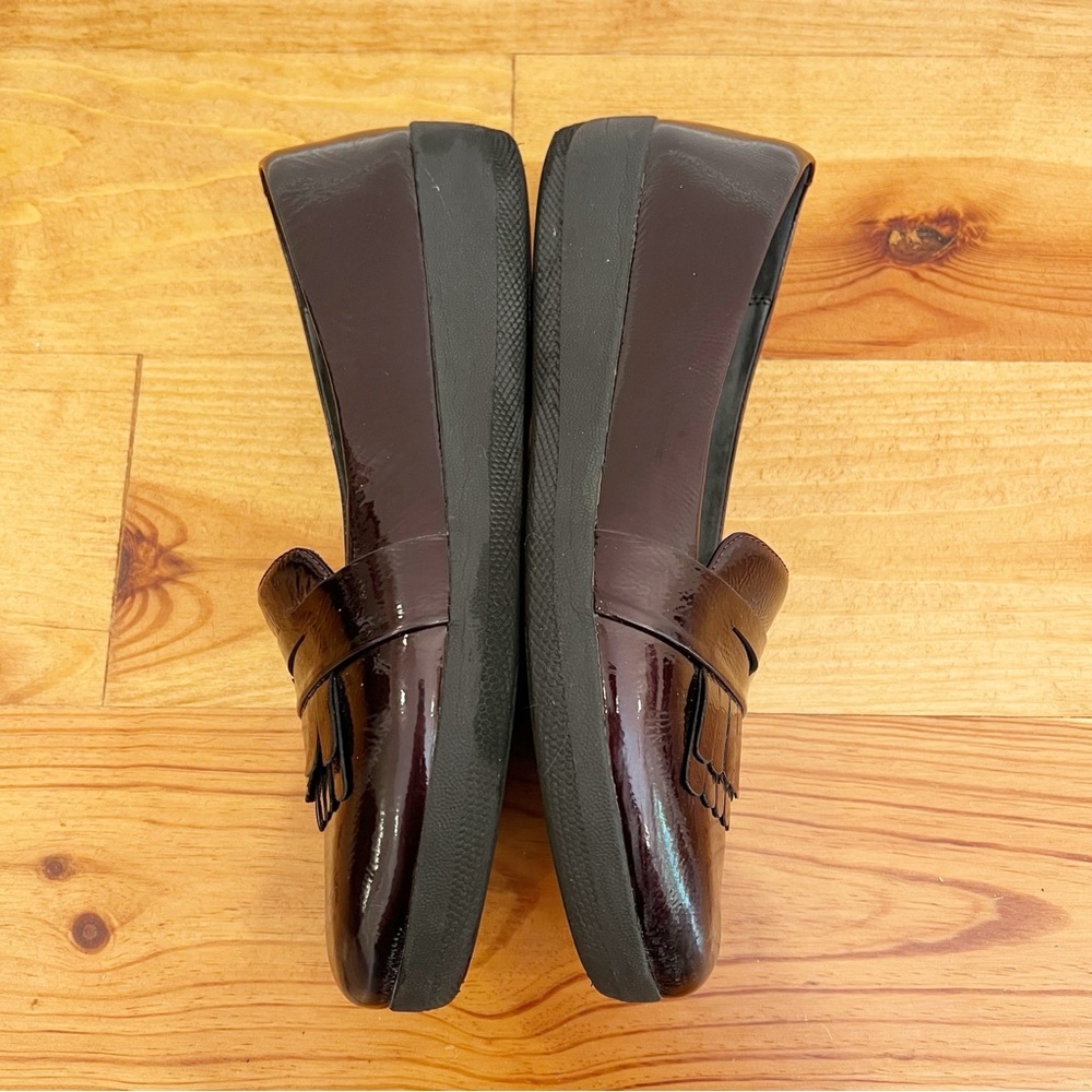 FitFlop Fringey Sneakerloafer Womens 11 Burgundy Patent Leather Penny Loafer - Picture 8 of 11